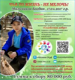 Сбор для Богдана открыт